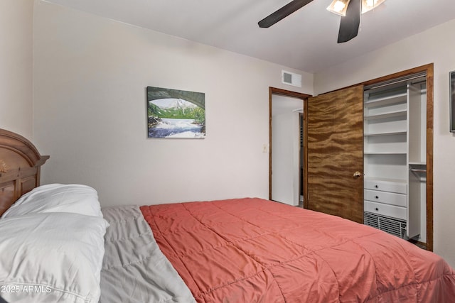 bedroom with ceiling fan