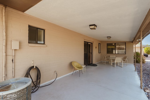 view of patio / terrace with central AC