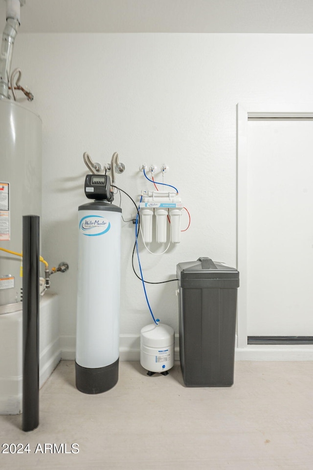 utilities featuring electric water heater