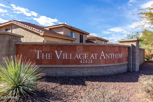 view of community sign