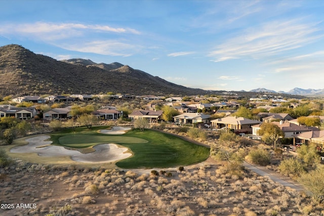 view of community featuring a mountain view