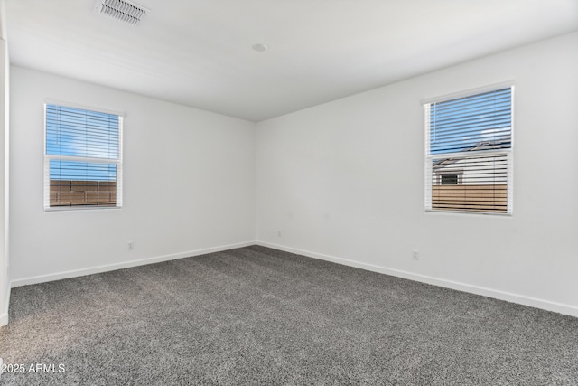 unfurnished room with carpet floors