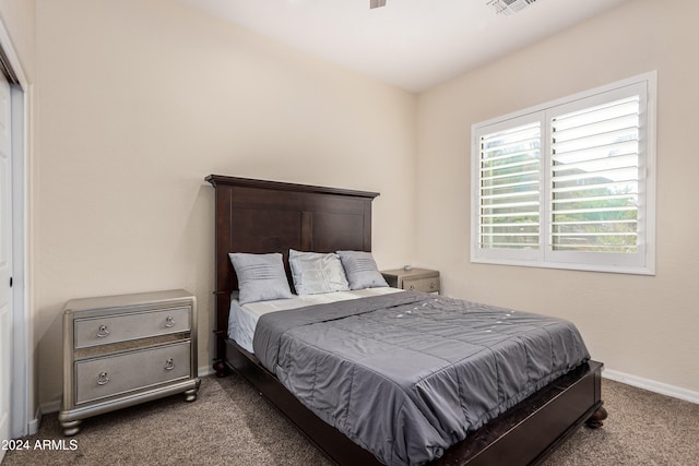 view of carpeted bedroom