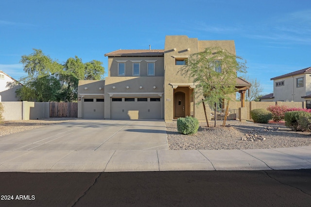 view of front facade with a garage