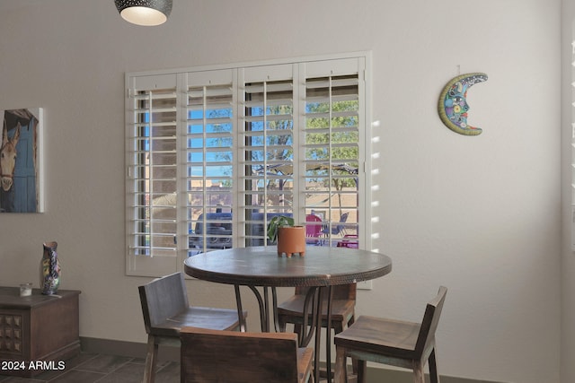 view of tiled dining area