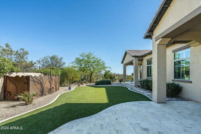 view of yard with a patio