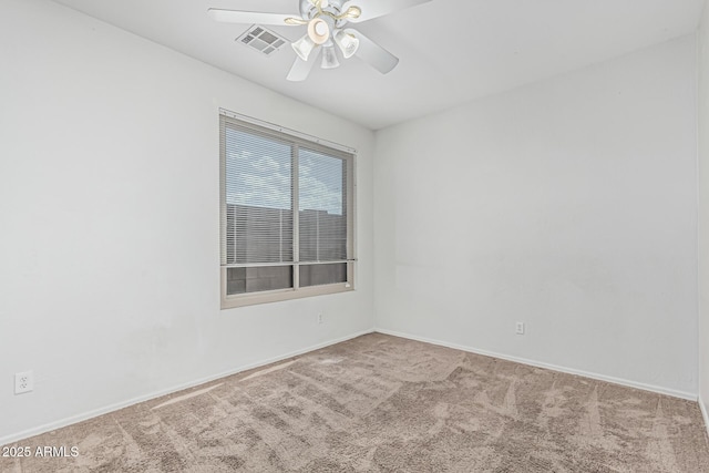 408 N Falcon Ct, Gilbert, AZ 85234 - carpeted empty room featuring a ceiling fan, baseboards, and visible vents