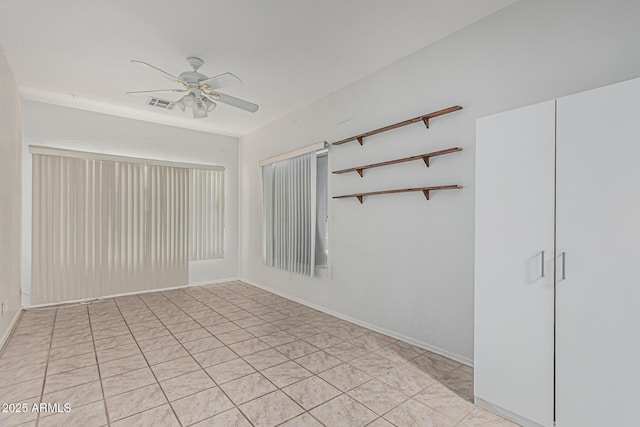 408 N Falcon Ct, Gilbert, AZ 85234 - unfurnished room featuring baseboards, ceiling fan, and visible vents