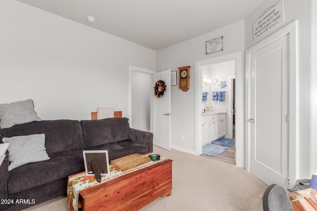 view of carpeted living room