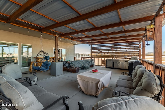 view of patio with an outdoor living space