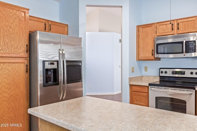 kitchen with appliances with stainless steel finishes