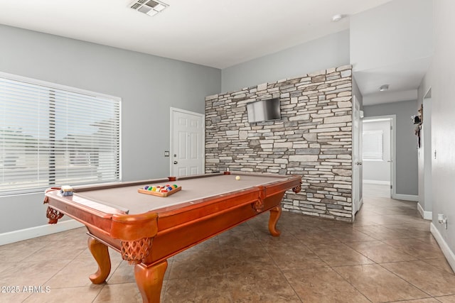 4741 N 85th Ave, Phoenix, AZ 85037 - recreation room featuring baseboards, pool table, and tile patterned flooring