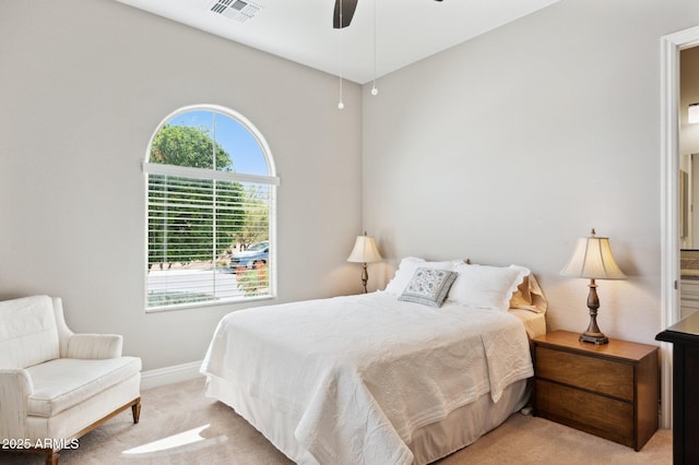 31320 N 54th Pl, Cave Creek, AZ 85331 - bedroom with light colored carpet, baseboards, and ceiling fan