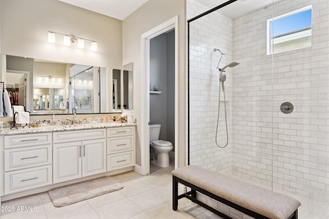 31320 N 54th Pl, Cave Creek, AZ 85331 - full bath with a stall shower, vanity, toilet, and tile patterned floors