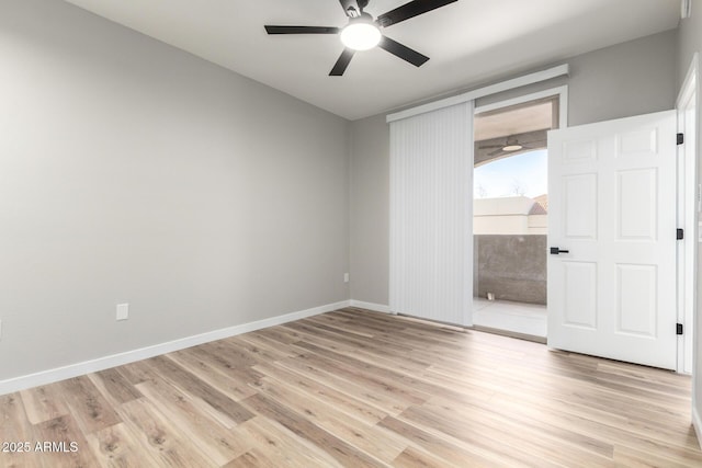5303 N 7th St Unit 326, Phoenix, AZ 85014 - unfurnished bedroom featuring light wood-style flooring and ceiling fan