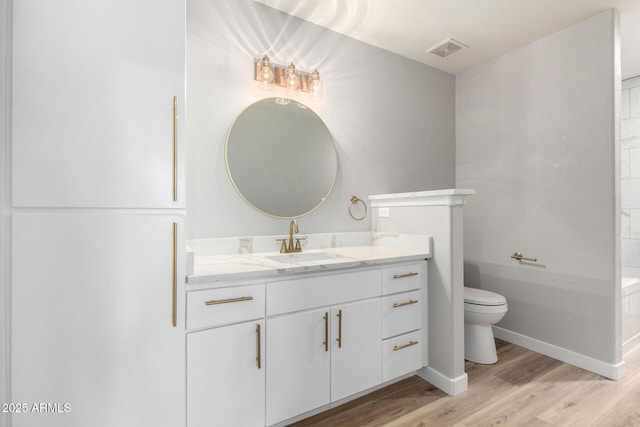 5303 N 7th St Unit 326, Phoenix, AZ 85014 - full bathroom featuring wood finished floors and vanity