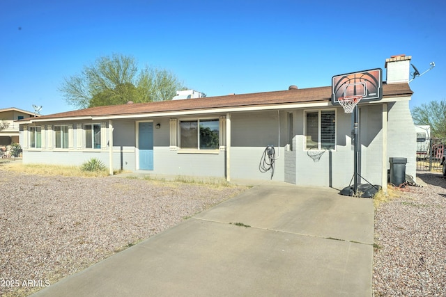 view of single story home