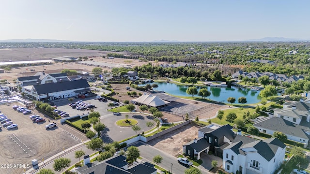 24905 S 206th Pl, Queen Creek, AZ 85142 - aerial overview of property's location featuring a large body of water and nearby suburban area