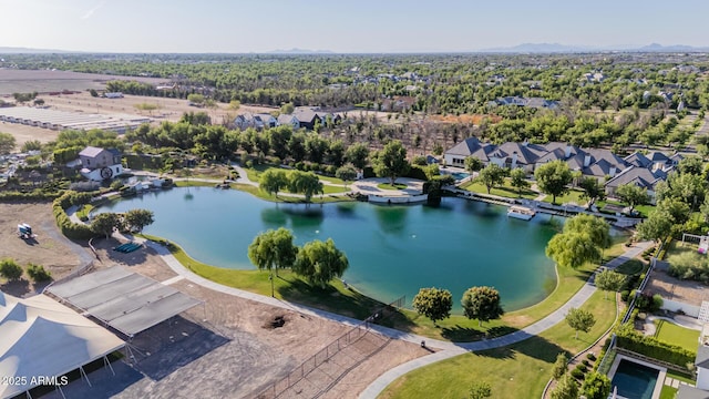 24905 S 206th Pl, Queen Creek, AZ 85142 - aerial perspective of suburban area with a nearby body of water