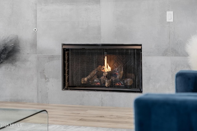 24905 S 206th Pl, Queen Creek, AZ 85142 - detailed view of a warm lit fireplace