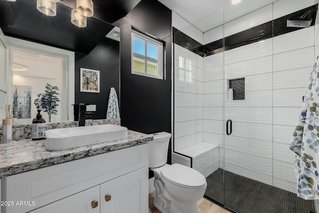 24905 S 206th Pl, Queen Creek, AZ 85142 - full bathroom featuring vanity, a stall shower, and toilet