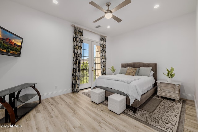 24905 S 206th Pl, Queen Creek, AZ 85142 - bedroom featuring wood finished floors, recessed lighting, baseboards, and ceiling fan