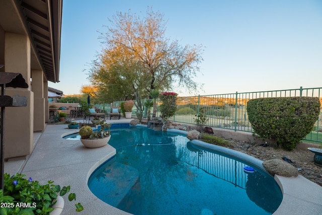 view of pool with a patio