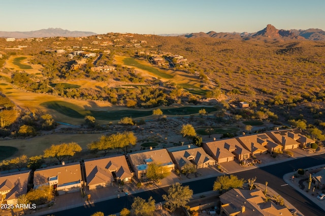 aerial view featuring a mountain view