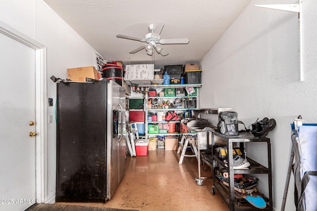 storage with ceiling fan