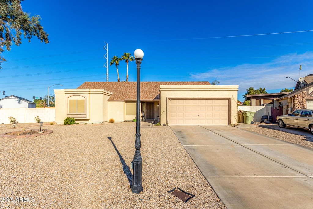 view of front of house featuring a garage