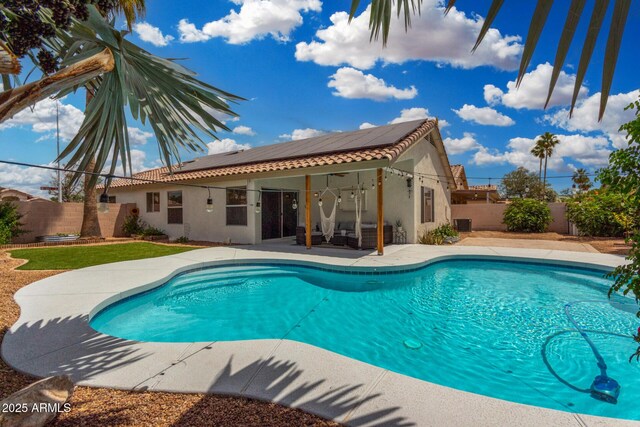 1653 E Gail Dr, Chandler, AZ 85225 - view of swimming pool with a patio area and a fenced backyard