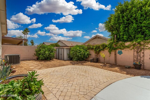 1653 E Gail Dr, Chandler, AZ 85225 - fenced backyard featuring central AC unit and a patio