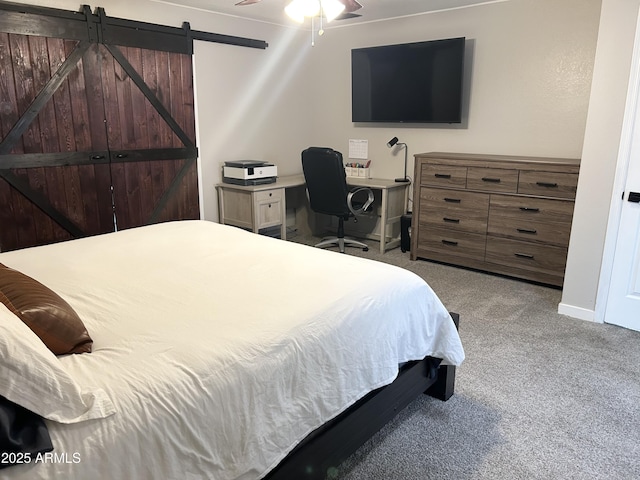 carpeted bedroom with baseboards