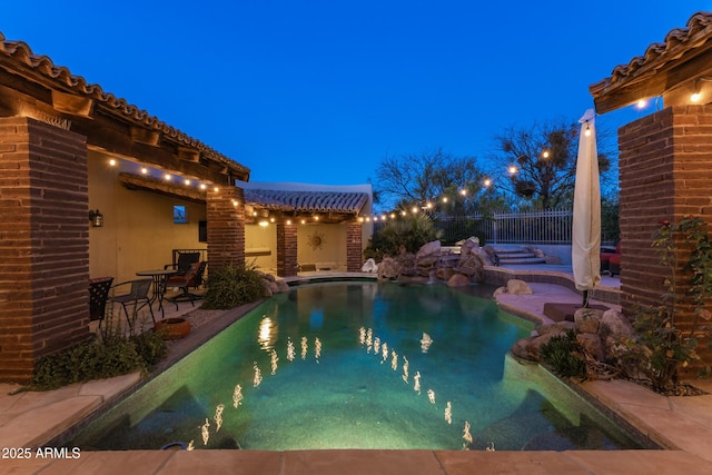 view of pool with a patio