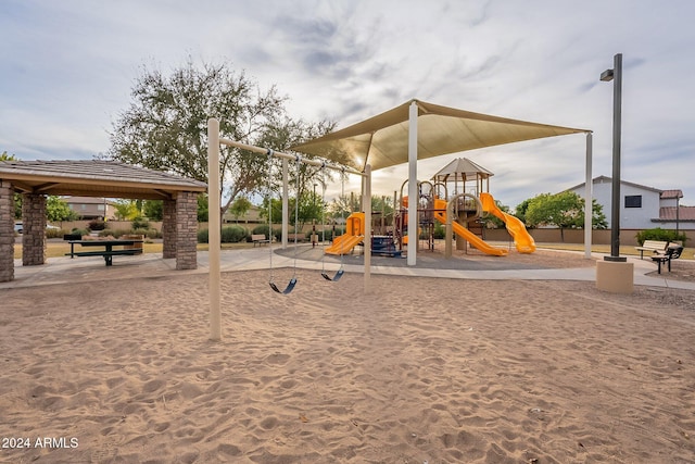 view of jungle gym