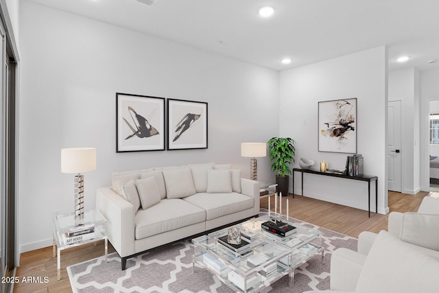 living room featuring hardwood / wood-style floors