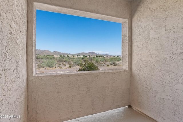 balcony with a mountain view