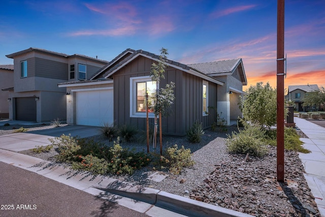 view of front of home featuring a garage