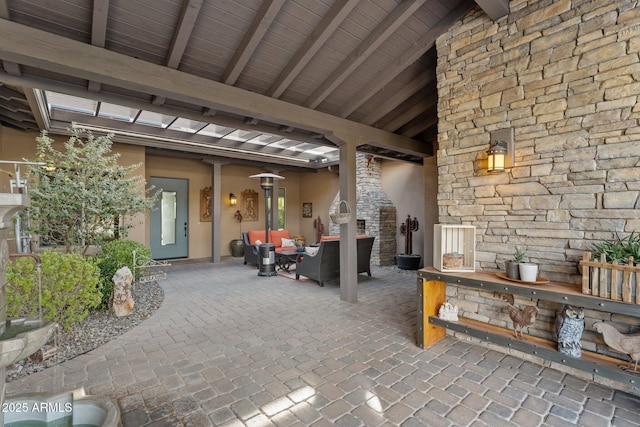 view of patio / terrace with an outdoor living space