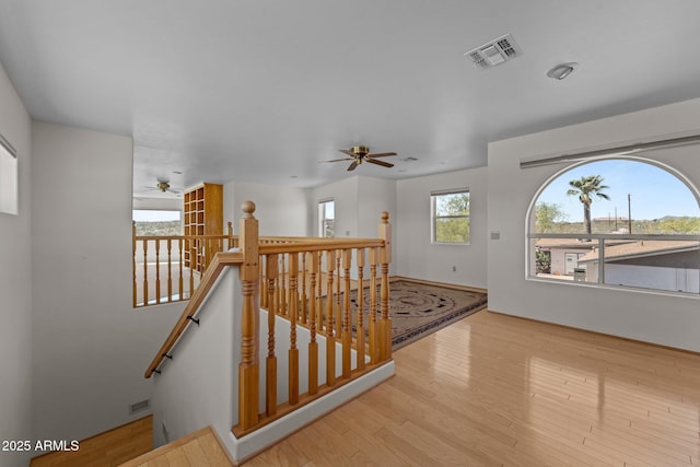 651 Chaparral Rd, Wickenburg, AZ 85390 - interior space with visible vents, a ceiling fan, and wood finished floors