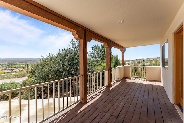 651 Chaparral Rd, Wickenburg, AZ 85390 - wooden deck featuring a mountain view