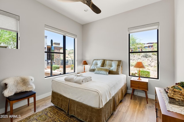 16134 E Ridgestone Dr, Fountain Hills, AZ 85268 - bedroom with light wood-style floors and ceiling fan