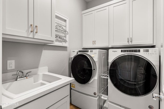 16134 E Ridgestone Dr, Fountain Hills, AZ 85268 - laundry area with cabinet space and washer and clothes dryer