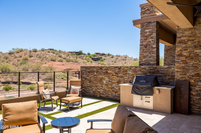 16134 E Ridgestone Dr, Fountain Hills, AZ 85268 - view of patio with an outdoor kitchen