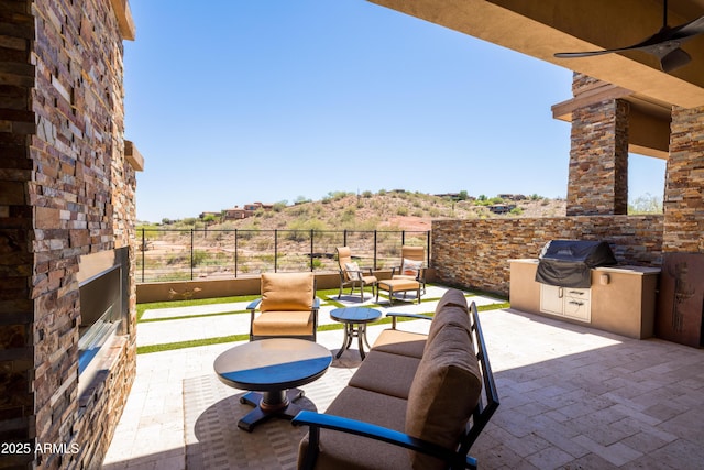 16134 E Ridgestone Dr, Fountain Hills, AZ 85268 - view of patio with an outdoor kitchen