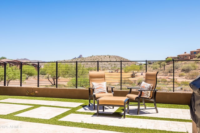 16134 E Ridgestone Dr, Fountain Hills, AZ 85268 - view of patio / terrace featuring a mountain view