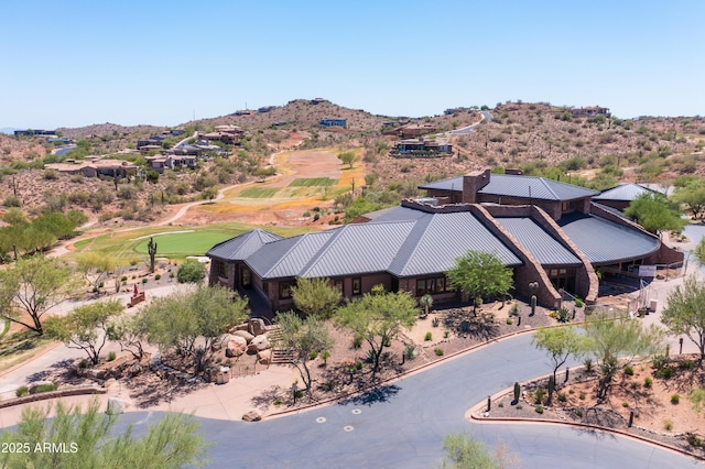 16134 E Ridgestone Dr, Fountain Hills, AZ 85268 - aerial view of property and surrounding area featuring a mountainous background and a local golf course