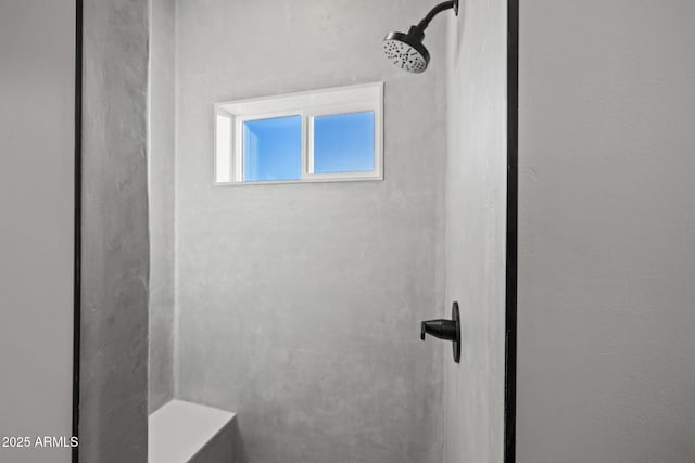 bathroom featuring a shower