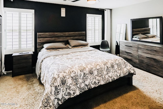 bedroom with carpet floors