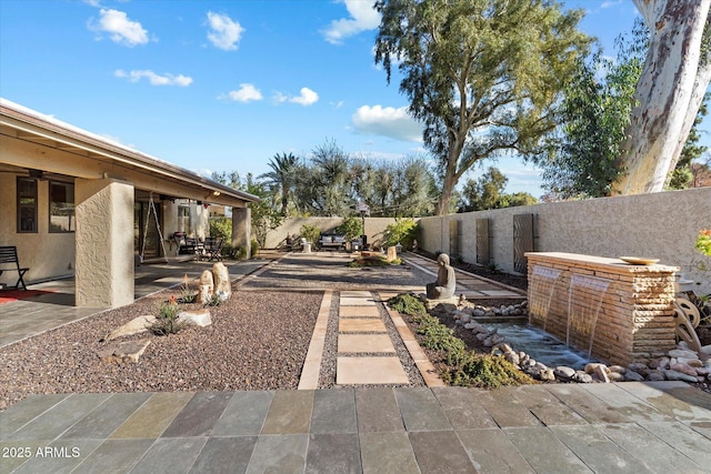 view of yard featuring a patio area